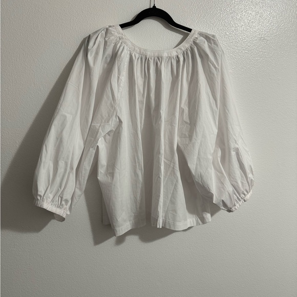 STAUD Dill Stretch Cotton Button-Up Blouse women’s size 3xl white breathable - Picture 5 of 5